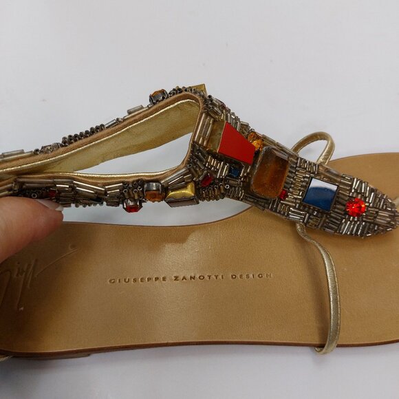 Giuseppe Zanotti Rhinestone Crystal Sandals Women's Size EU 37.5 & 38 - Picture 8 of 12